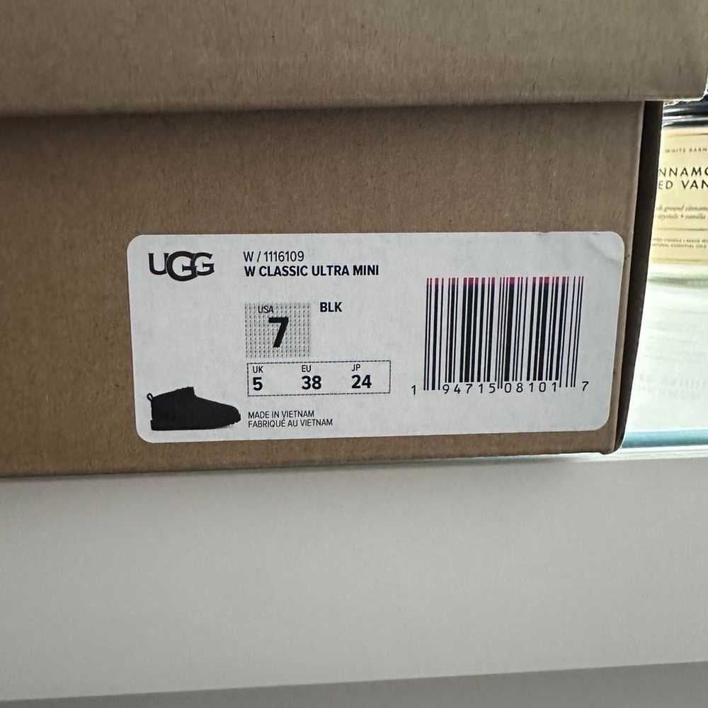 UGG classic ultra mini’s in black size 7 (like ne… - image 3