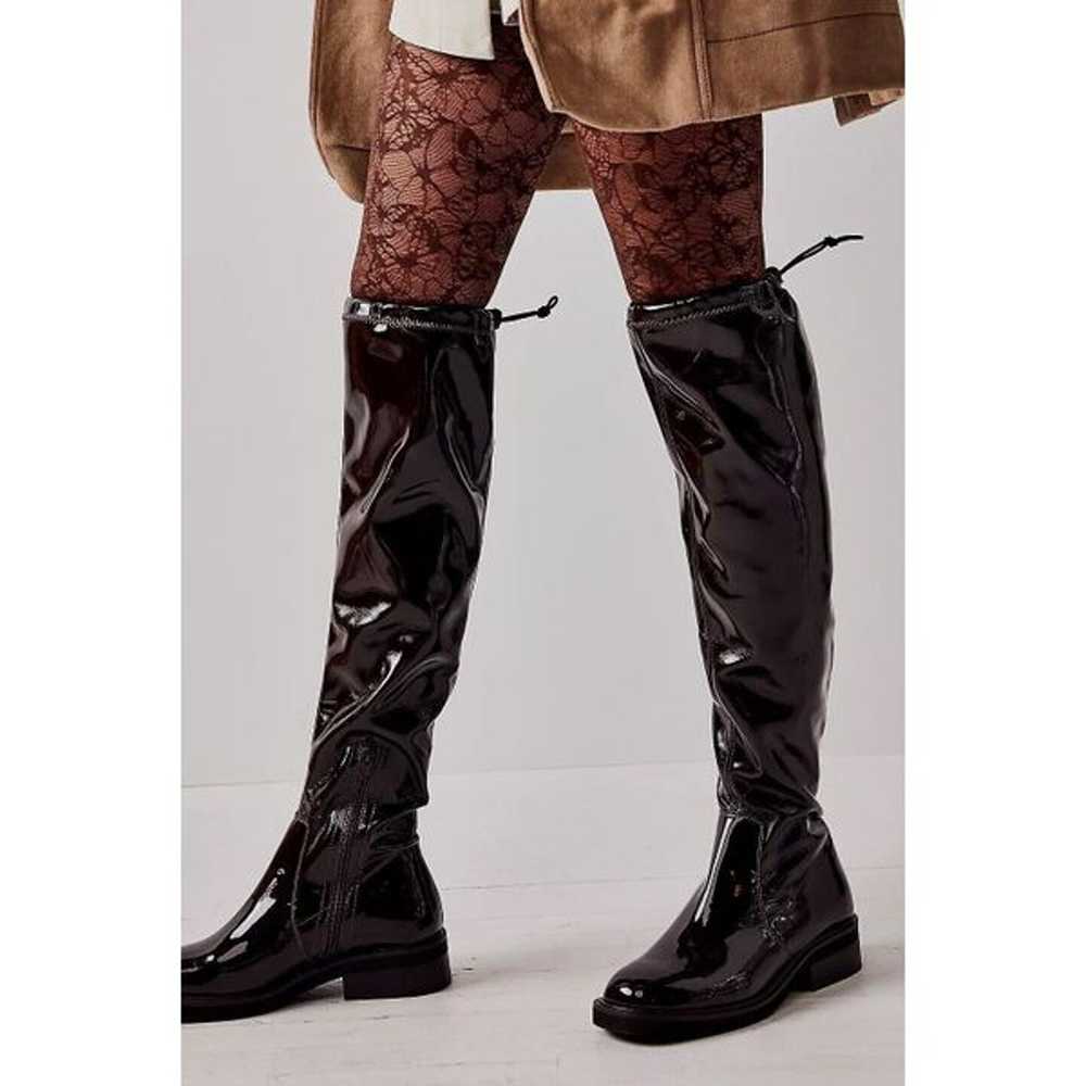 Free People Go Go Gloss Over-the-Knee Boots Size … - image 1