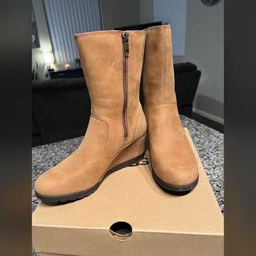 UGG JOELY CHESTNUT BROWN  WEDGE BOOTS - RETAIL $2… - image 1