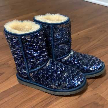 Blue sparkle ugg boots best sale