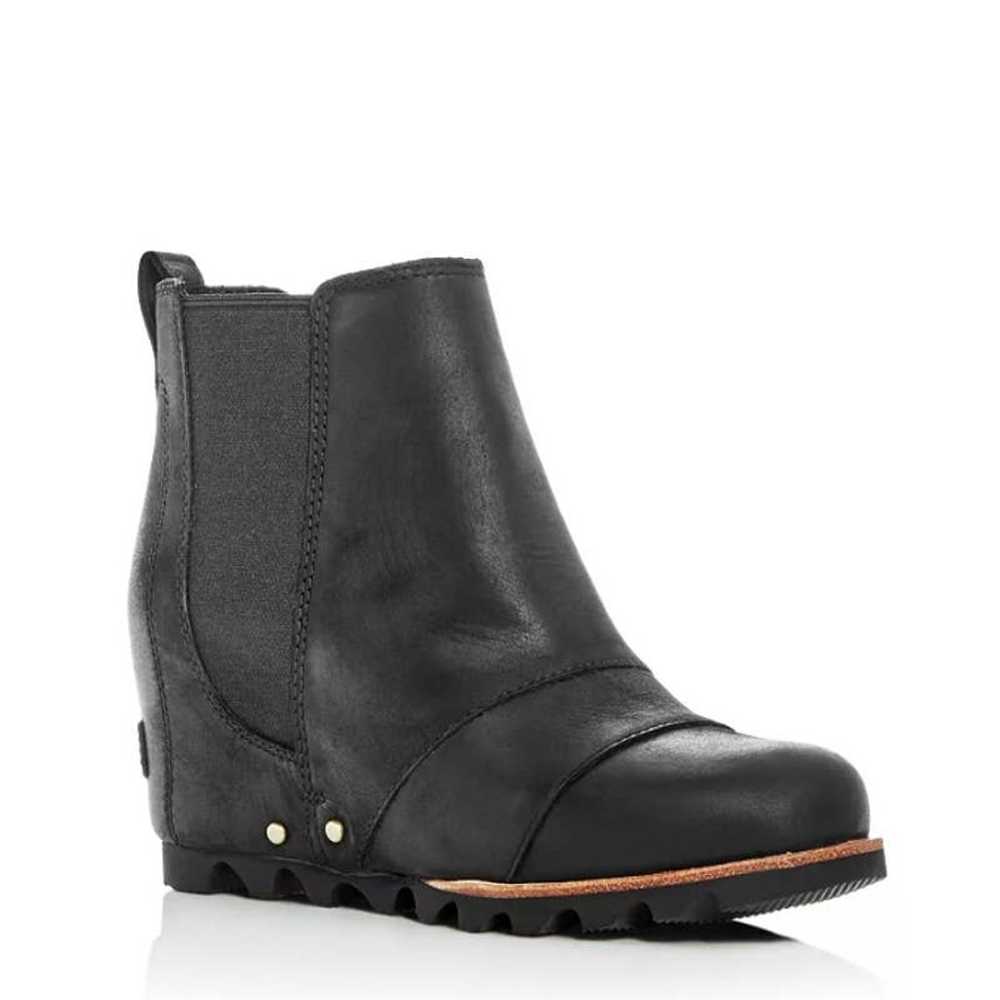 SOREL Lea Wedge Ankle Boots Leather Pull On Booti… - image 2