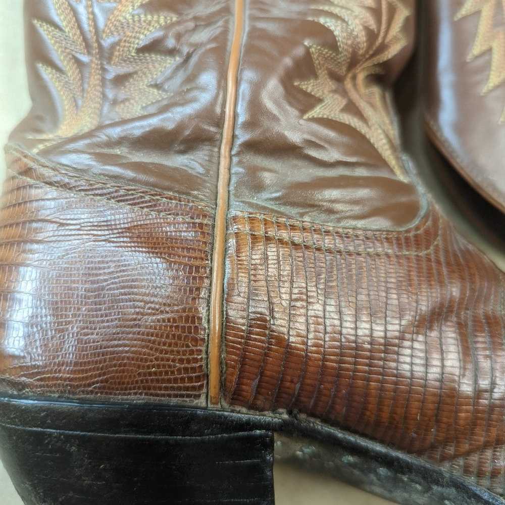 Tony Lama boots women's sz 6.5M Exotic Genuine Br… - image 9