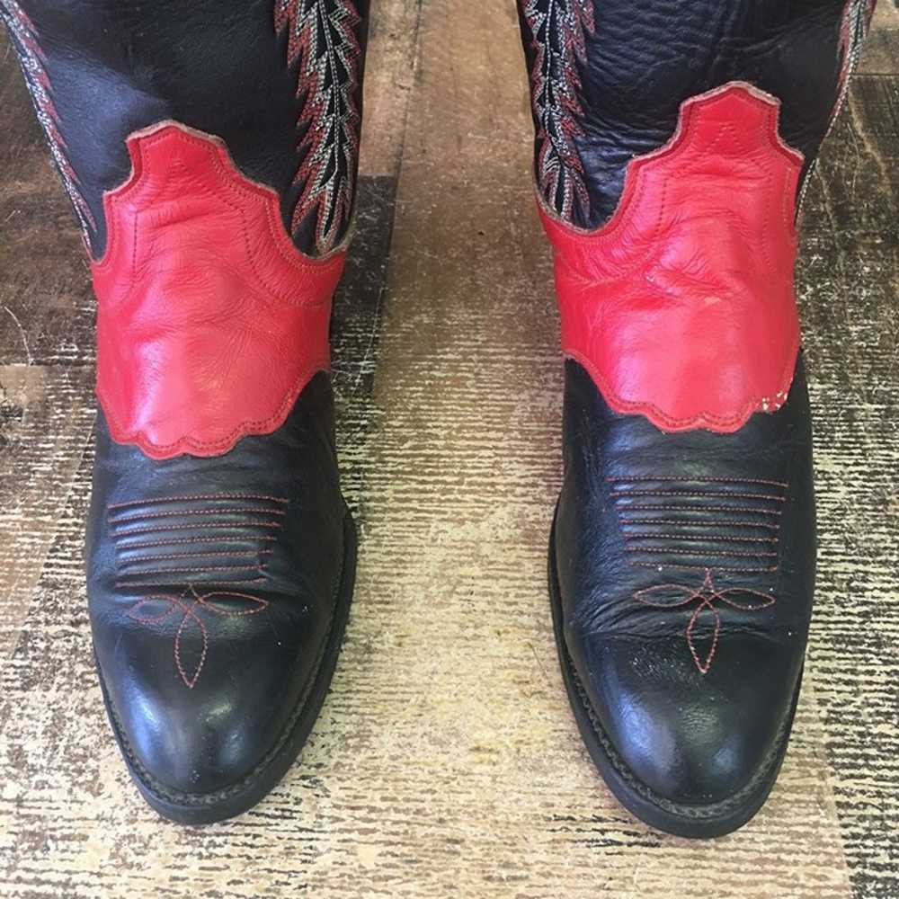 Olathe Vintage Tall Cowboy Boots Womens 5.5 B - image 7