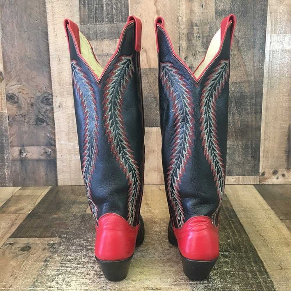 Olathe Vintage Tall Cowboy Boots Womens 5.5 B - image 9
