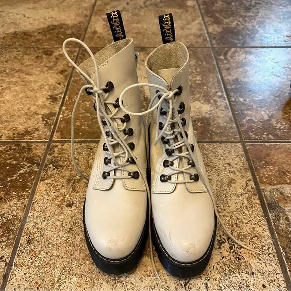 Dr Martens Leona Bone Platform boots Rare Size 9 … - image 3