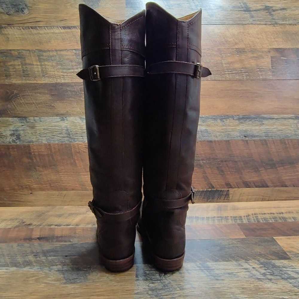 Frye Women's Dorado Riding Boots Dark Brown Polis… - image 3