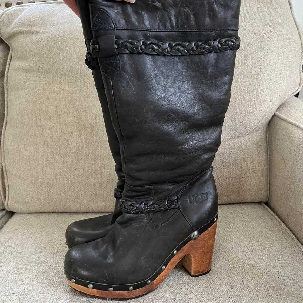 UGG Australia Black Leather Boots - image 1