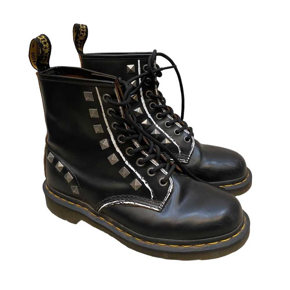 Dr. Marten Black Leather 1460 STUD Lace up Boots … - image 2