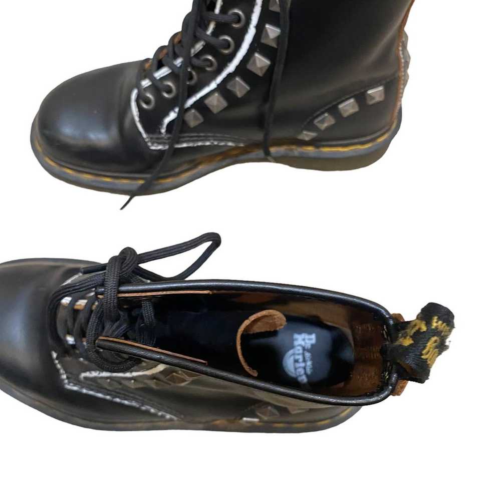 Dr. Marten Black Leather 1460 STUD Lace up Boots … - image 8