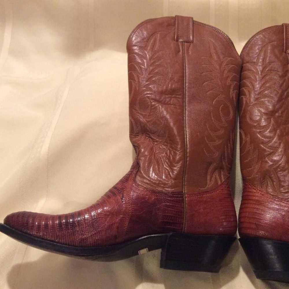 NOCONA Vintage Cowboy boots: Lizard & fancy-stitc… - image 2