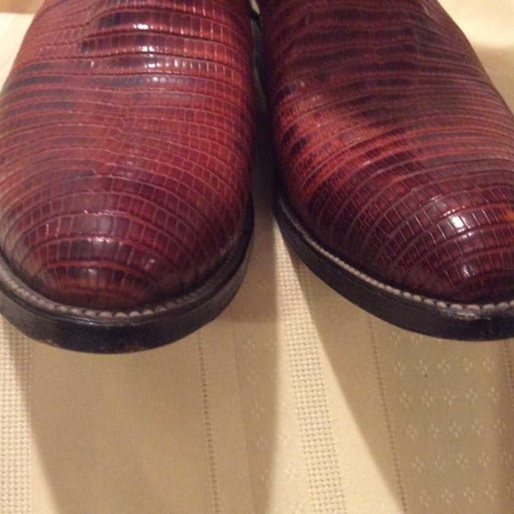 NOCONA Vintage Cowboy boots: Lizard & fancy-stitc… - image 3