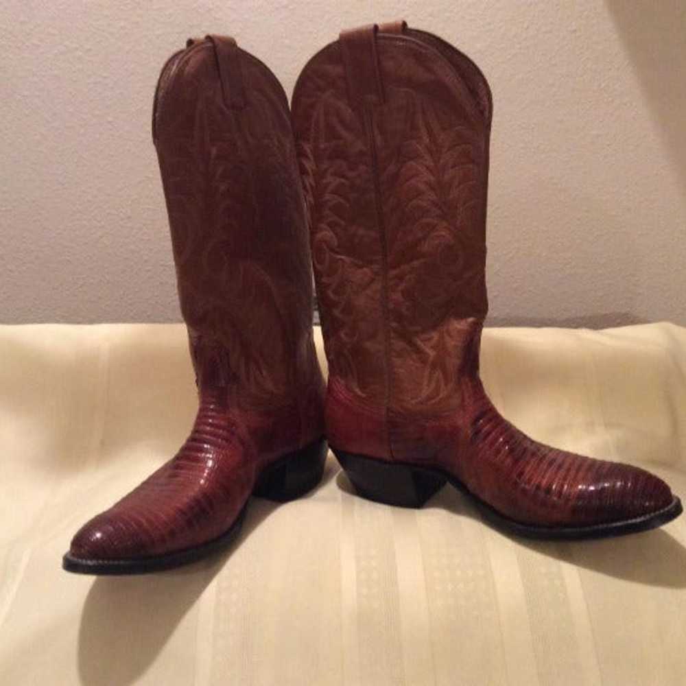 NOCONA Vintage Cowboy boots: Lizard & fancy-stitc… - image 7