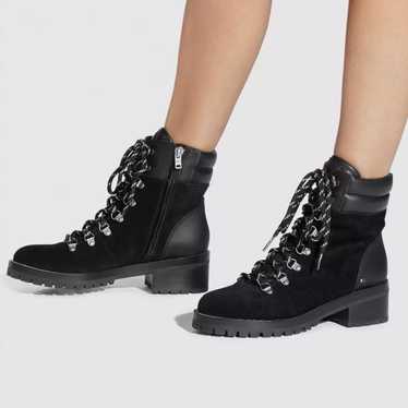 COACH Black Suede Lorren Lace Up Booties - image 1