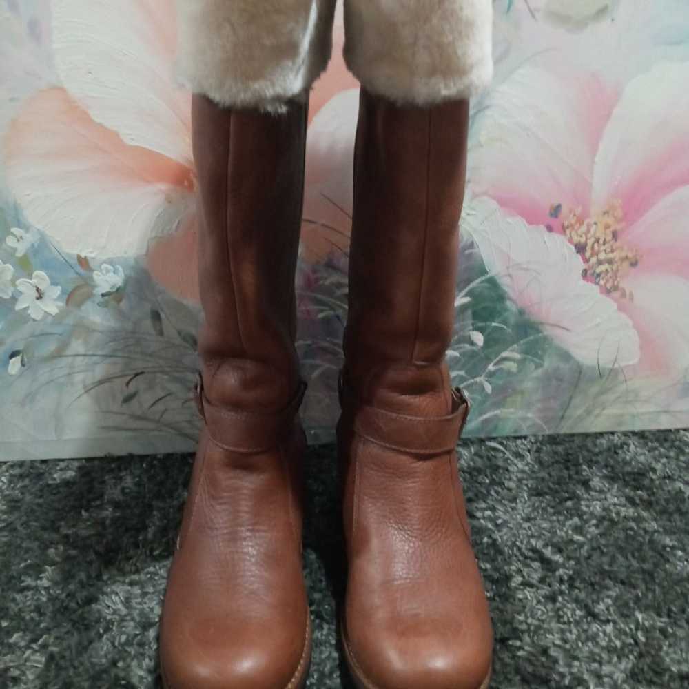 New UGG Langley Waterproof Leather Boots Chestnut… - image 1