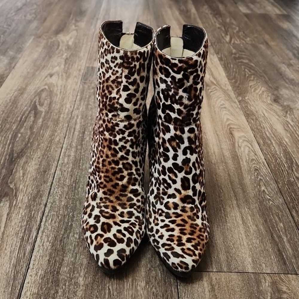 Jimmy Choo Alanis Leopard Print Ankle Boots In Mu… - image 5