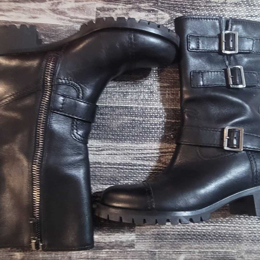 PRADA
PRADA Size 8.5 Black Leather Solid Belted B… - image 11