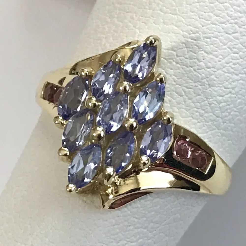 14K YG Tourmaline Gemstone Ring Size 6-1/4 - image 10