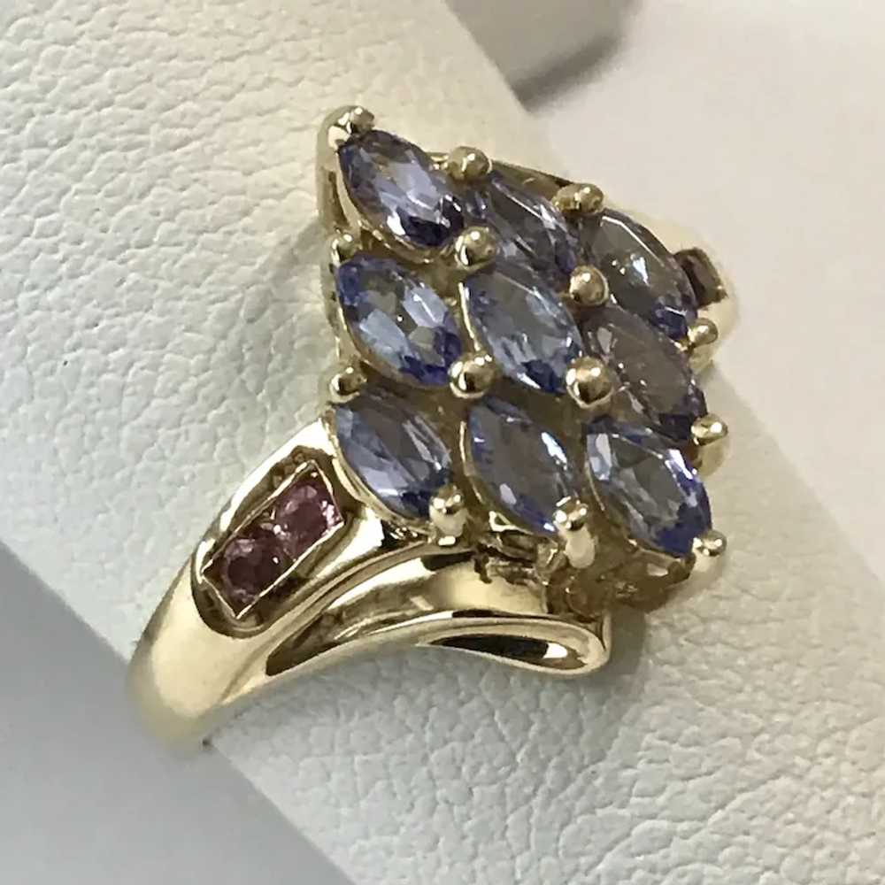 14K YG Tourmaline Gemstone Ring Size 6-1/4 - image 11