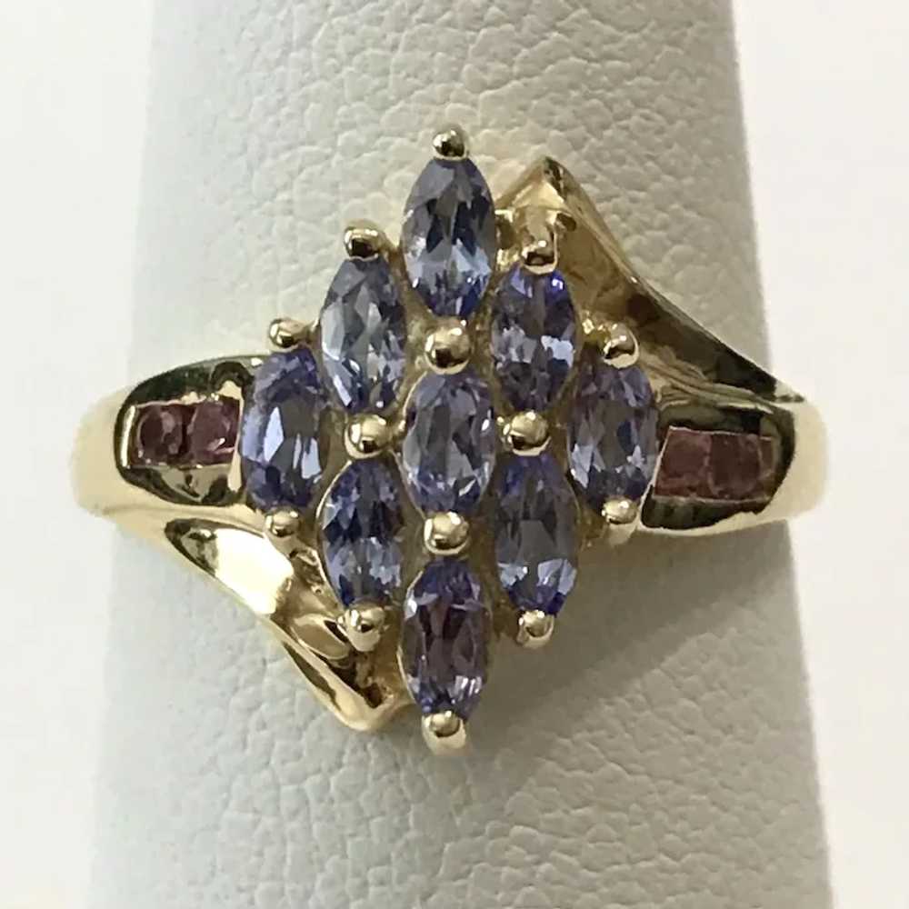 14K YG Tourmaline Gemstone Ring Size 6-1/4 - image 12