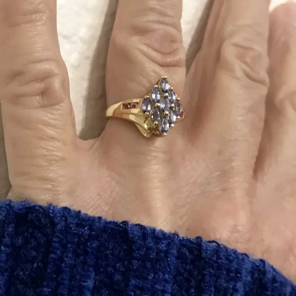 14K YG Tourmaline Gemstone Ring Size 6-1/4 - image 3