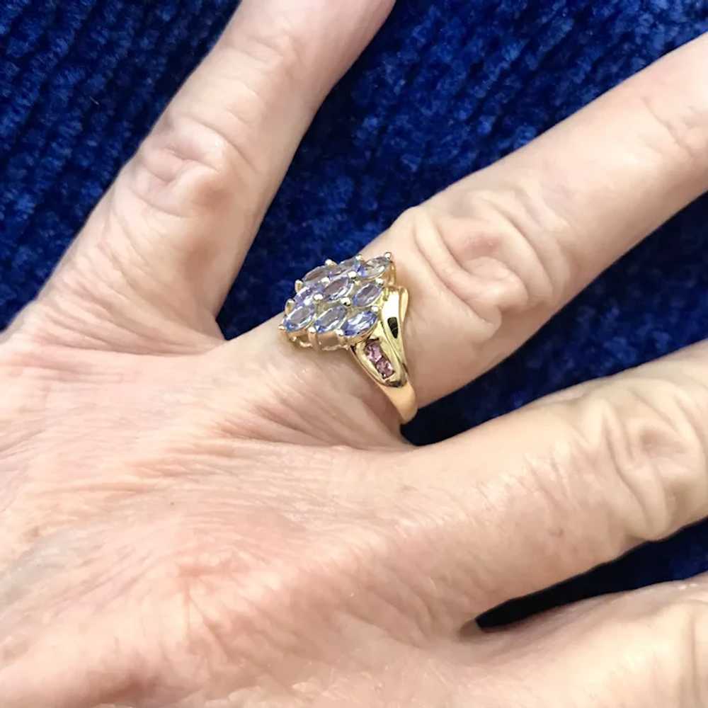14K YG Tourmaline Gemstone Ring Size 6-1/4 - image 5