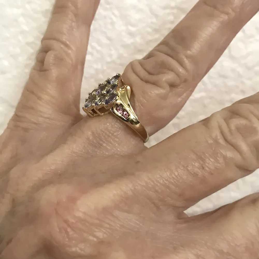 14K YG Tourmaline Gemstone Ring Size 6-1/4 - image 6