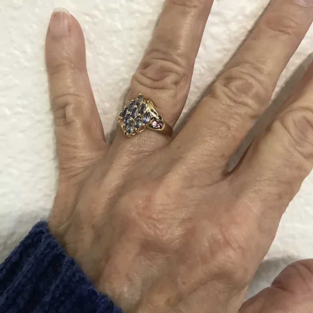 14K YG Tourmaline Gemstone Ring Size 6-1/4 - image 7