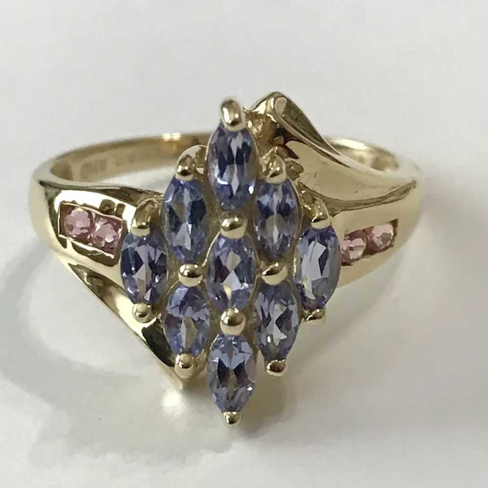14K YG Tourmaline Gemstone Ring Size 6-1/4 - image 8