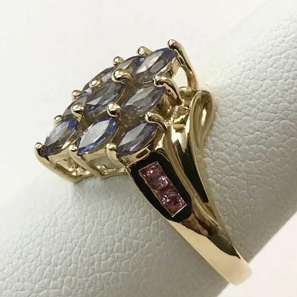 14K YG Tourmaline Gemstone Ring Size 6-1/4 - image 9