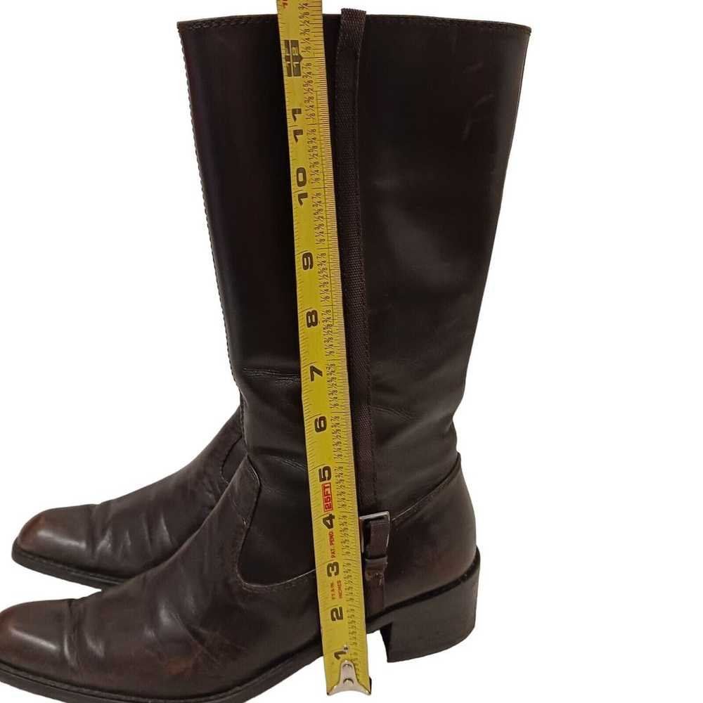 Stuart Weitzman BROWN Boots Size 7M Mid Calf BUTT… - image 11