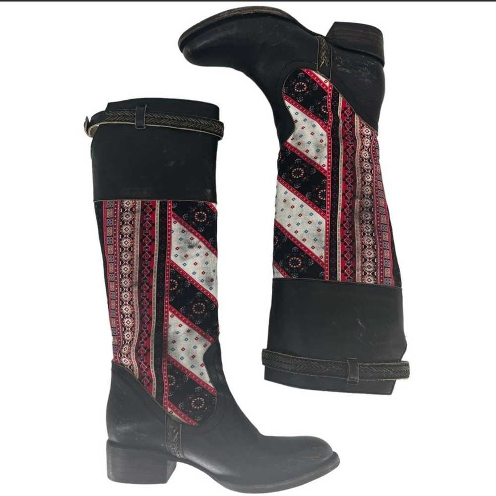 Freebird Sullivan Fabric Leather Boots 8 - image 1