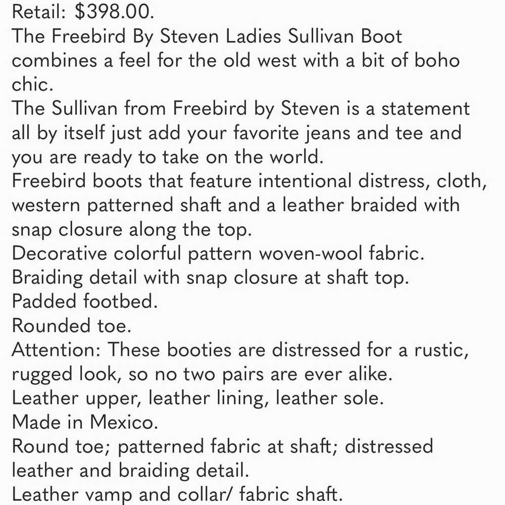Freebird Sullivan Fabric Leather Boots 8 - image 8