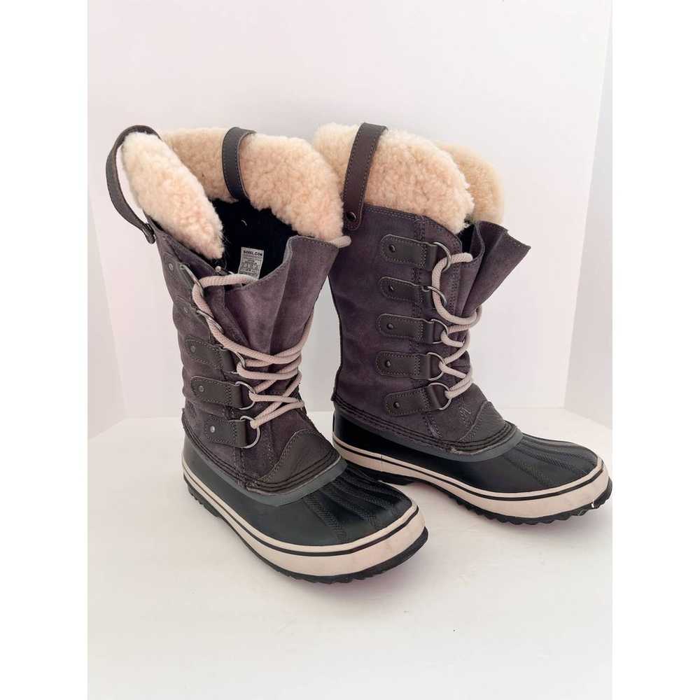 SOREL Women's Gray Sherpa Lined Lace Up Waterproo… - image 2