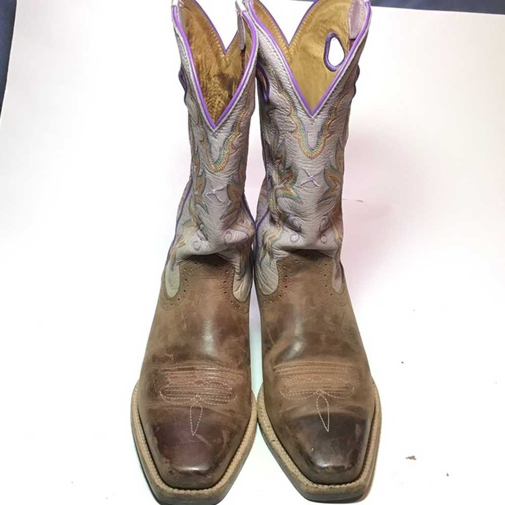 Twisted X Buckaroo Women's Lavender Brown Leather… - image 2