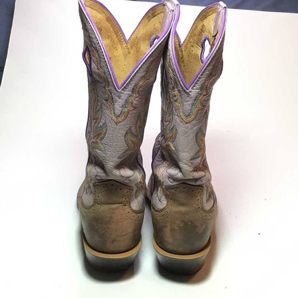 Twisted X Buckaroo Women's Lavender Brown Leather… - image 3