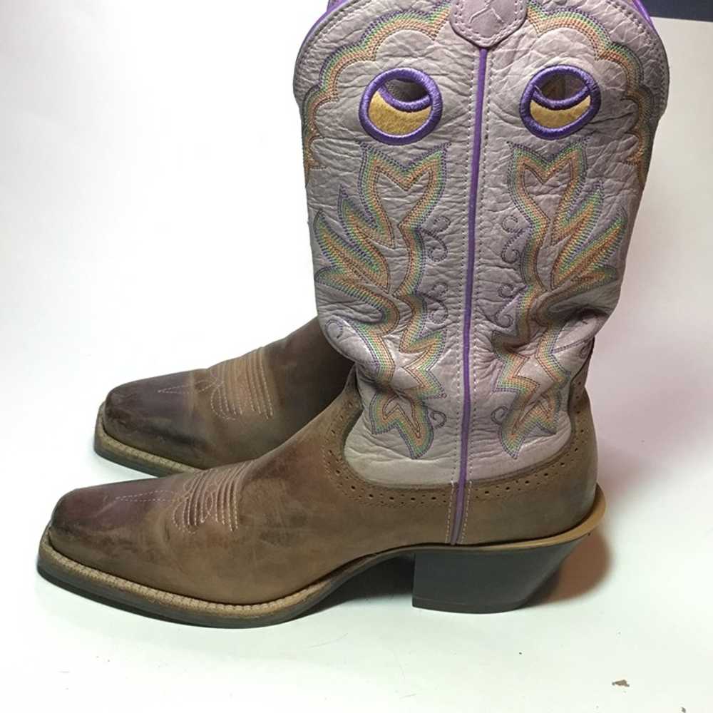 Twisted X Buckaroo Women's Lavender Brown Leather… - image 4