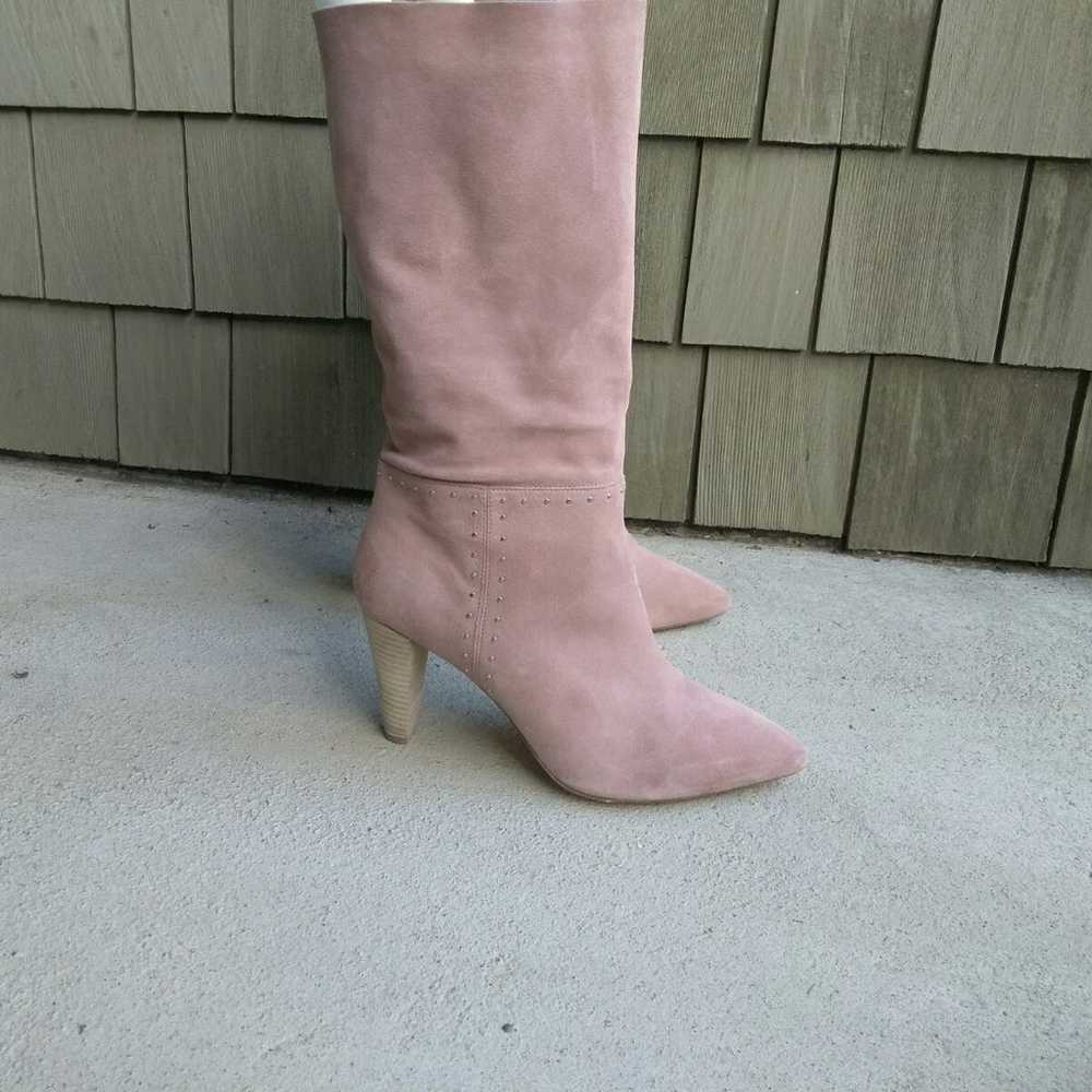 BA & SH Clem Pink Suede Slouch Boots - image 2