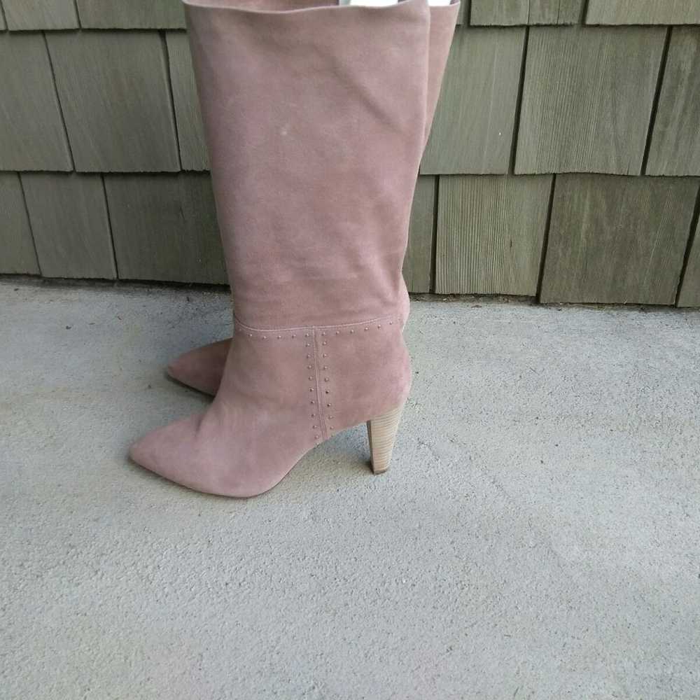 BA & SH Clem Pink Suede Slouch Boots - image 3