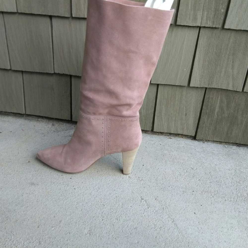 BA & SH Clem Pink Suede Slouch Boots - image 7