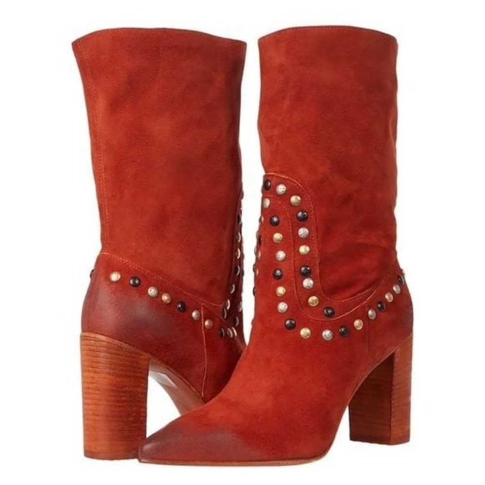 Free People Studded Dakota Heel Boots in Ginger S… - image 2