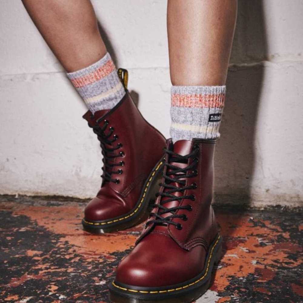 Dr. Martens 1460 Smooth Leather Lace Up Boots Che… - image 1