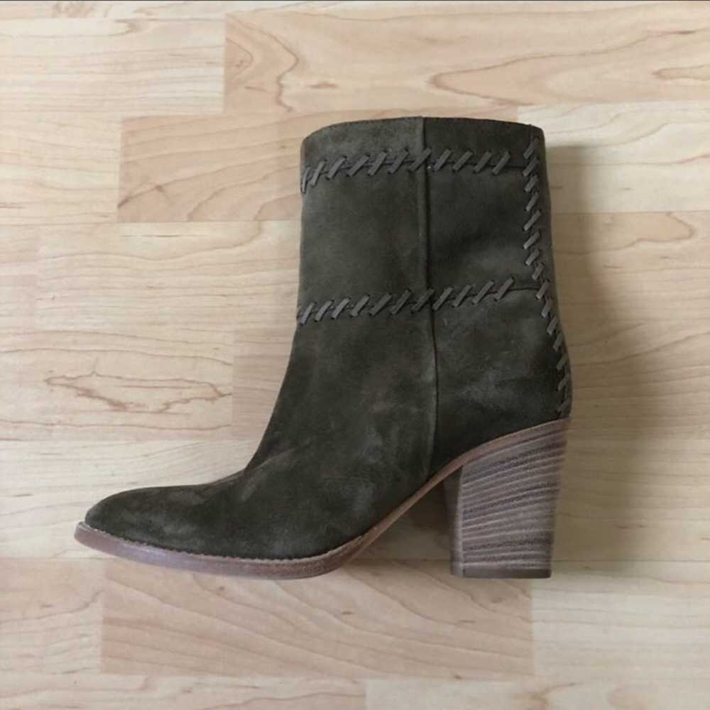 Aquatalia Olive Green Leather Boots - image 7