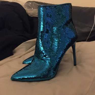 Alice and Olivia Celyn Sequin Heel Boots