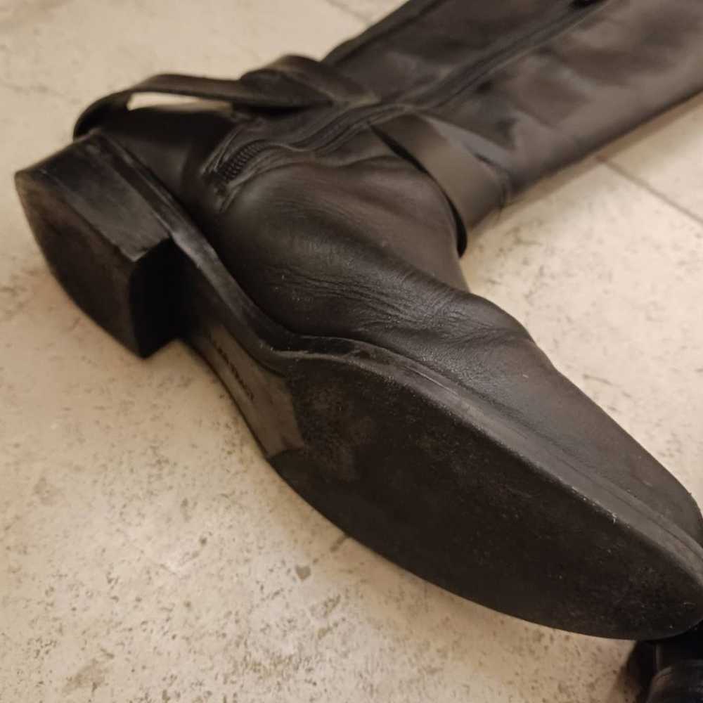 ELLEN TRACY Leather Riding Boots Sz 7.5 BLACK Low… - image 11