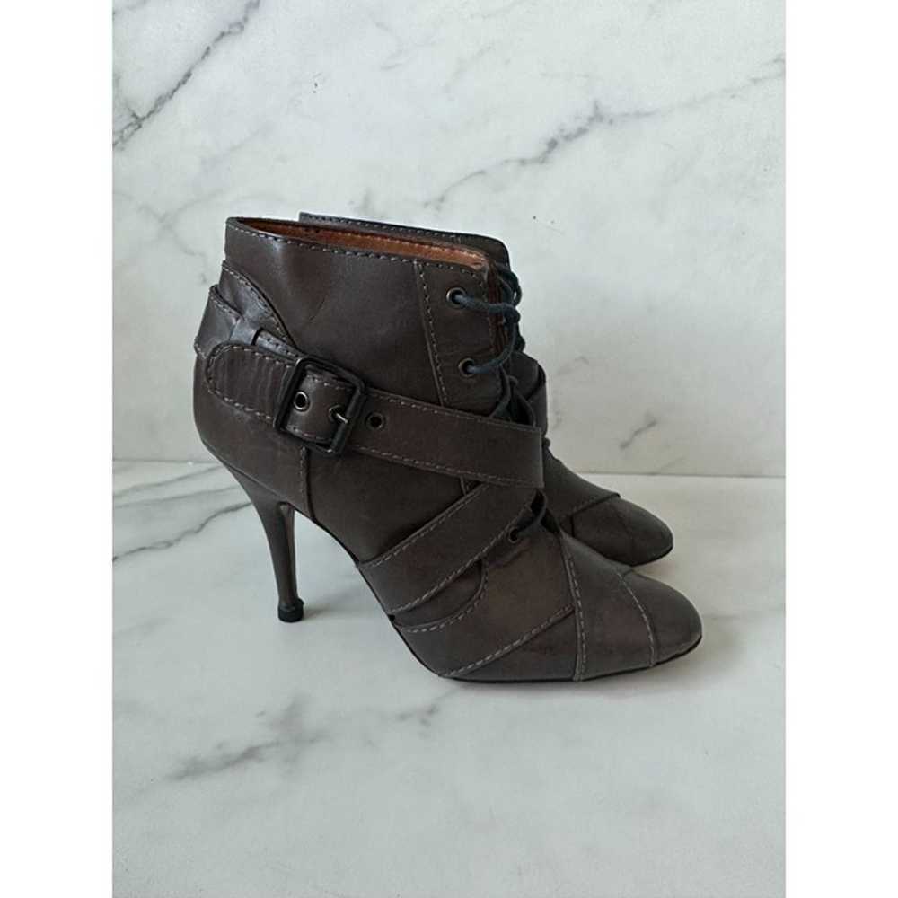 GIVENCHY Leather Military Heels Ankle Boots Size … - image 1