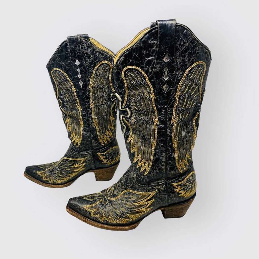 CORRAL Wings and Cross Western  Cowgirl Textured … - image 3