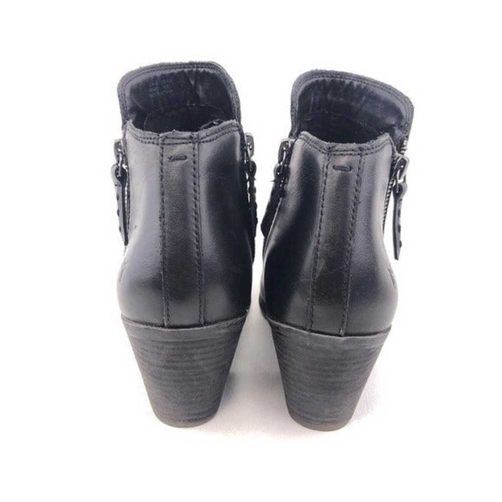 Frye Judith Black Leather Zip Ankle Booties 8.5M - image 6