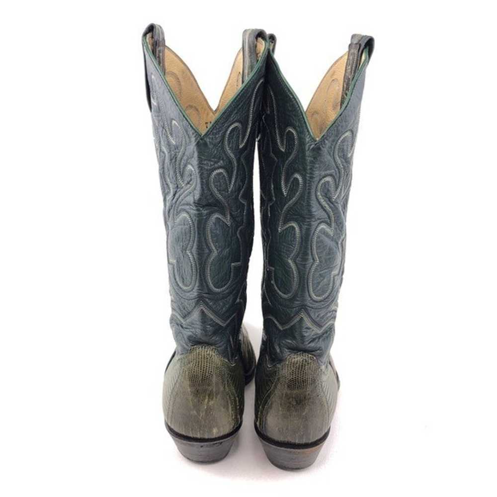 Larry Mahan Green Lizard Western Boots 7.5B - image 6