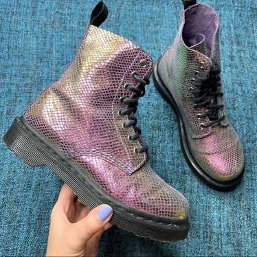 Dr. Marten Pascal Combat Boots in Violet Mirror I… - image 1