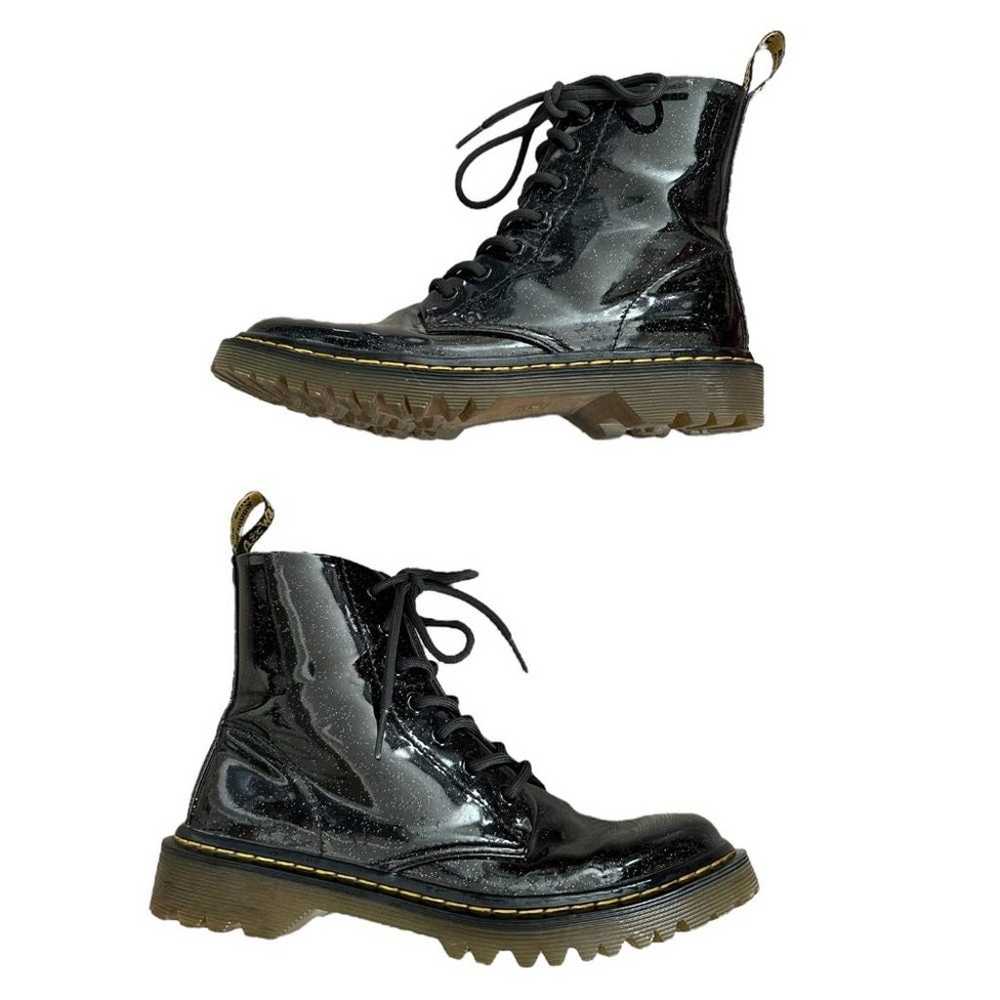 Dr. Martens Glitter Black Boots Luana Lace Up Com… - image 1